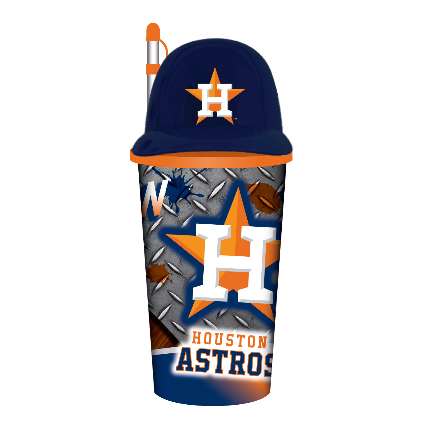 Houston Astros Helmet Cup with Straw 32oz