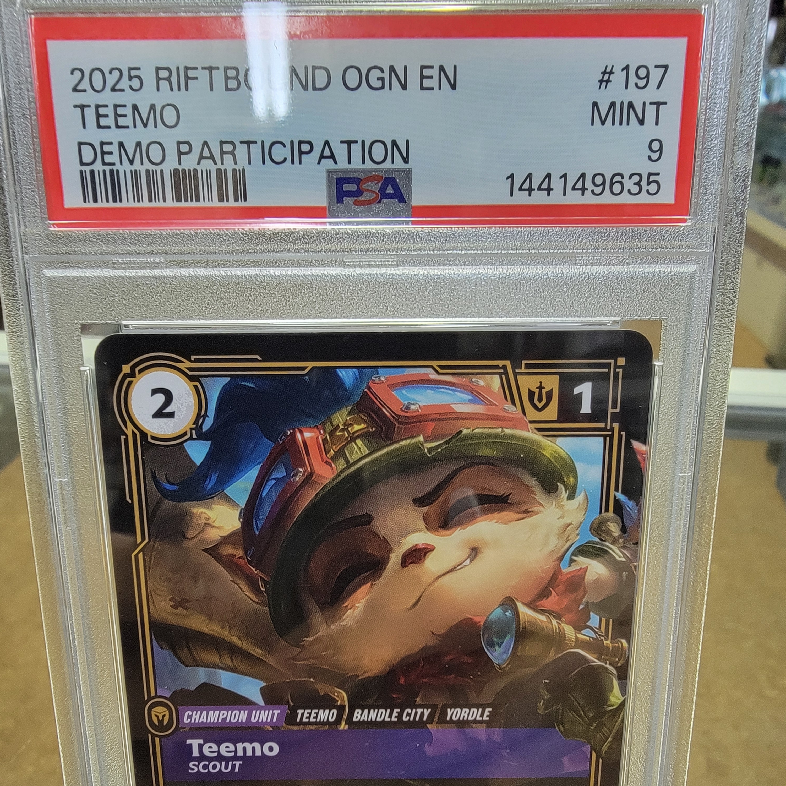 Psa 9 Teemo Promo Graded Card