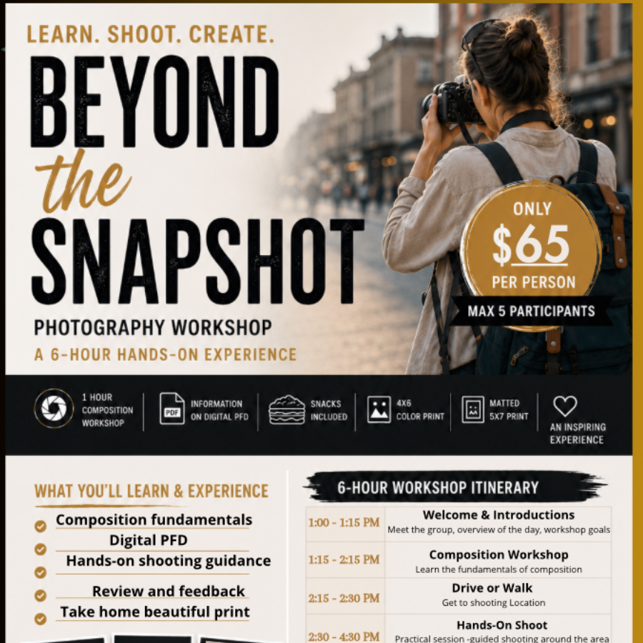 Beyond the Snapshot Photography Workshop Lessburg