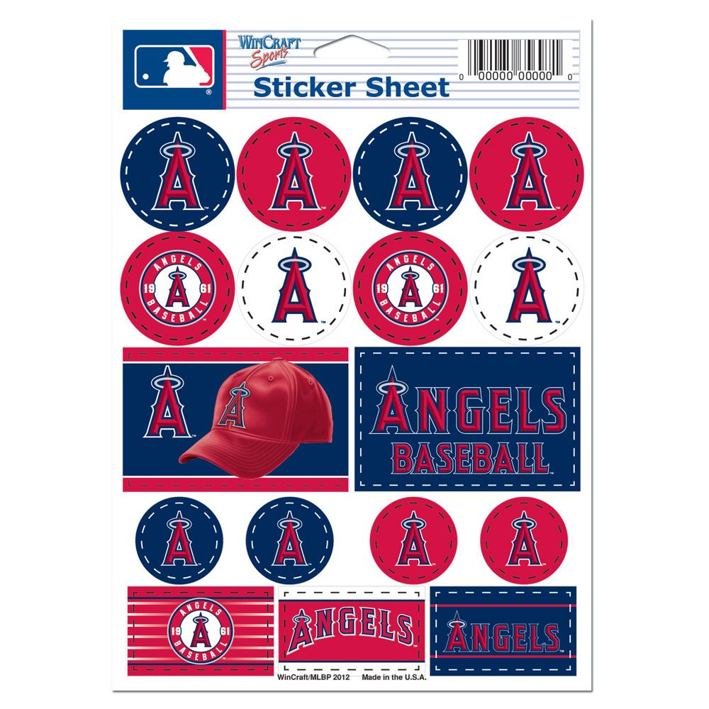 Los Angeles Angels Vinyl Decal Sheet 5x7"