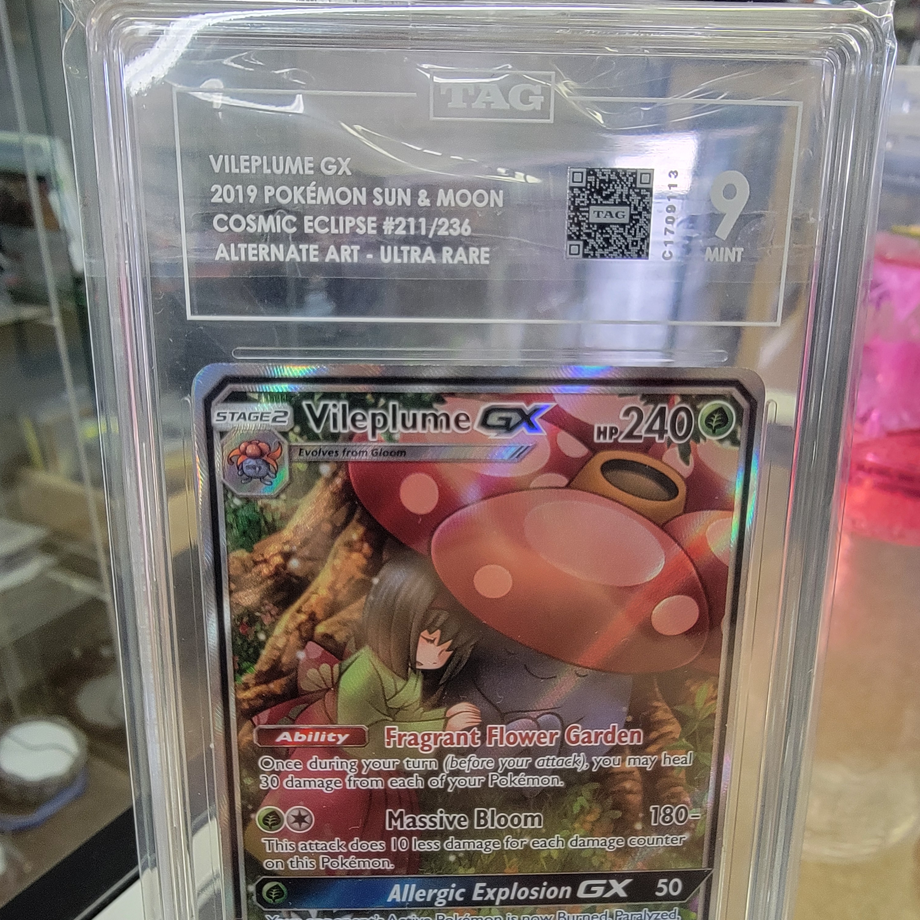 Tag 9 Vileplume Gx Alt Art Graded Card