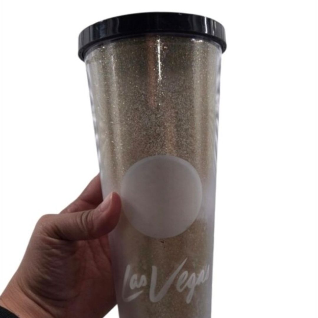 2014 Starbucks Las Vegas Gold Glitter Tumbler