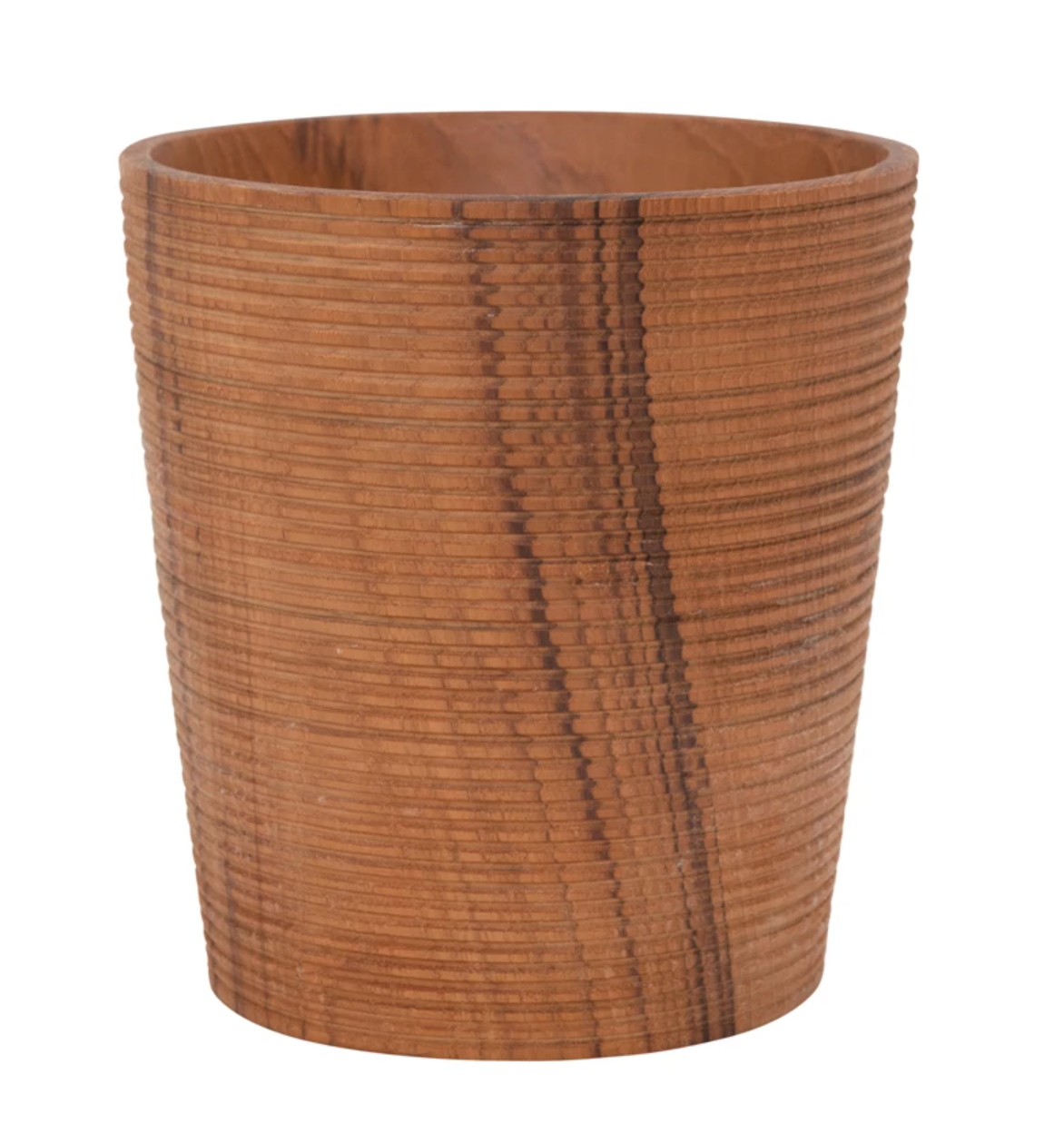 2 Quart Carved Teakwood Ice Bucket
