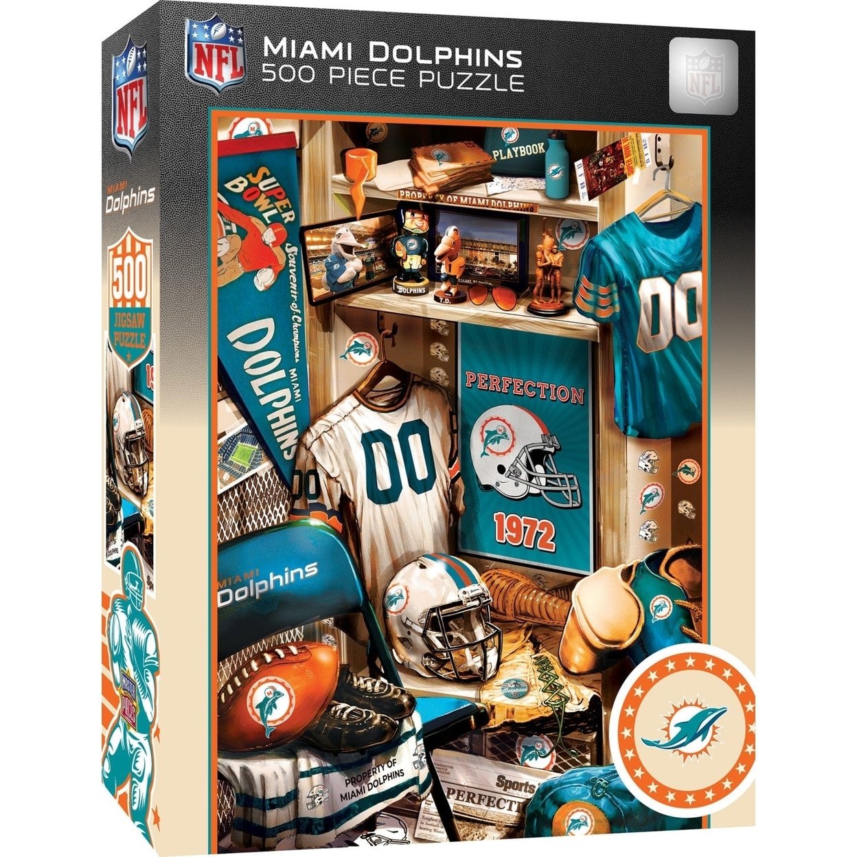 Miami Dolphins Iconic Lockeroom Puzzle 500ct