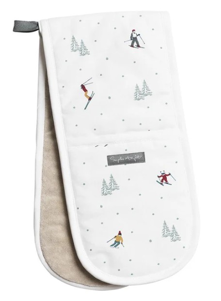 Skiing Double Oven Glove by Sophie Allport