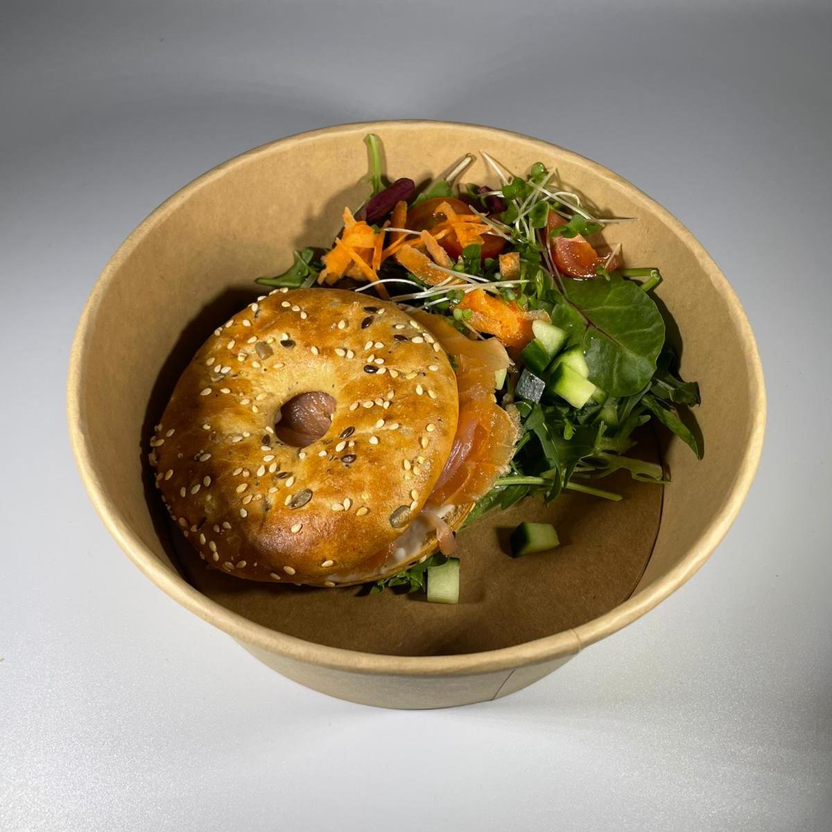 Smoked Salmon & Eat Lean Cream Cheese Bagel