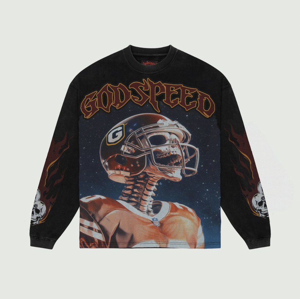 GODSPEED Morale LS T-shirt (Black Wash) (Morale-Ls-T-Shirt-Black-Wash)