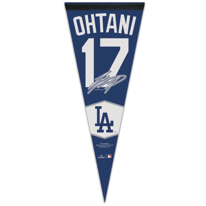 Los Angeles Dodgers Shohei Ohtani Premium Signature Pennant 12x30"