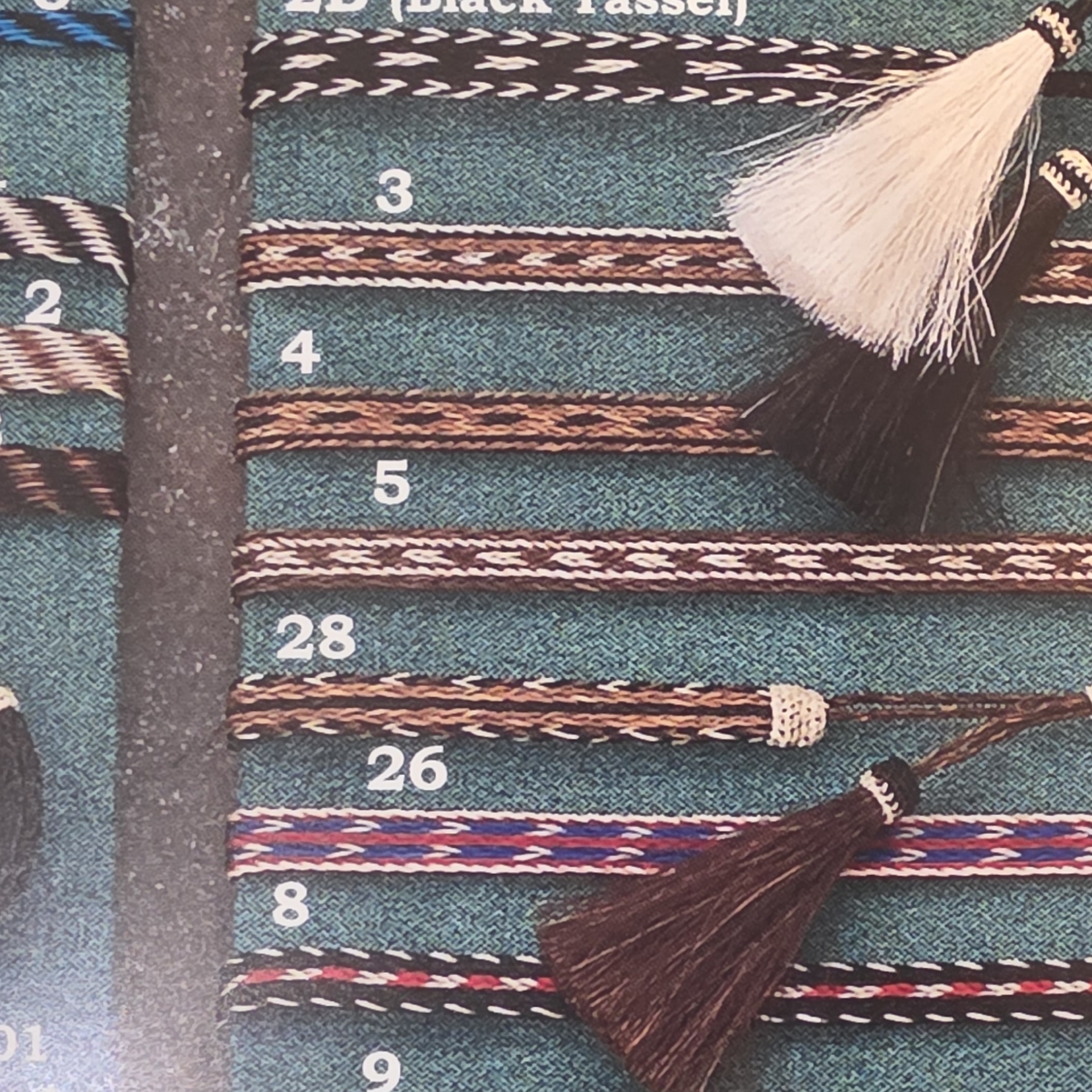 HH HB 5 Strand w/ DBL Tassel SORR/BLK