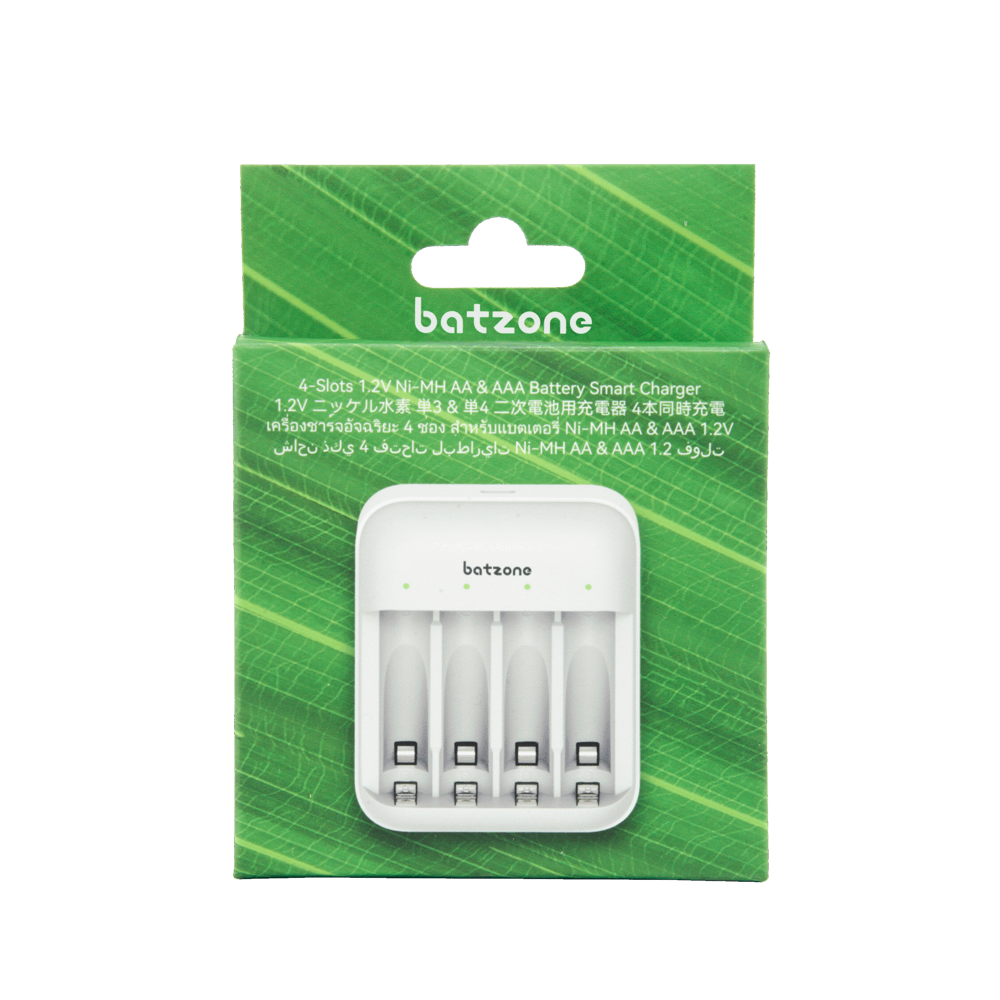 ニッケル水素充電池専用チャージャー 単3･単4用 充電器 (4本同時充電可能)