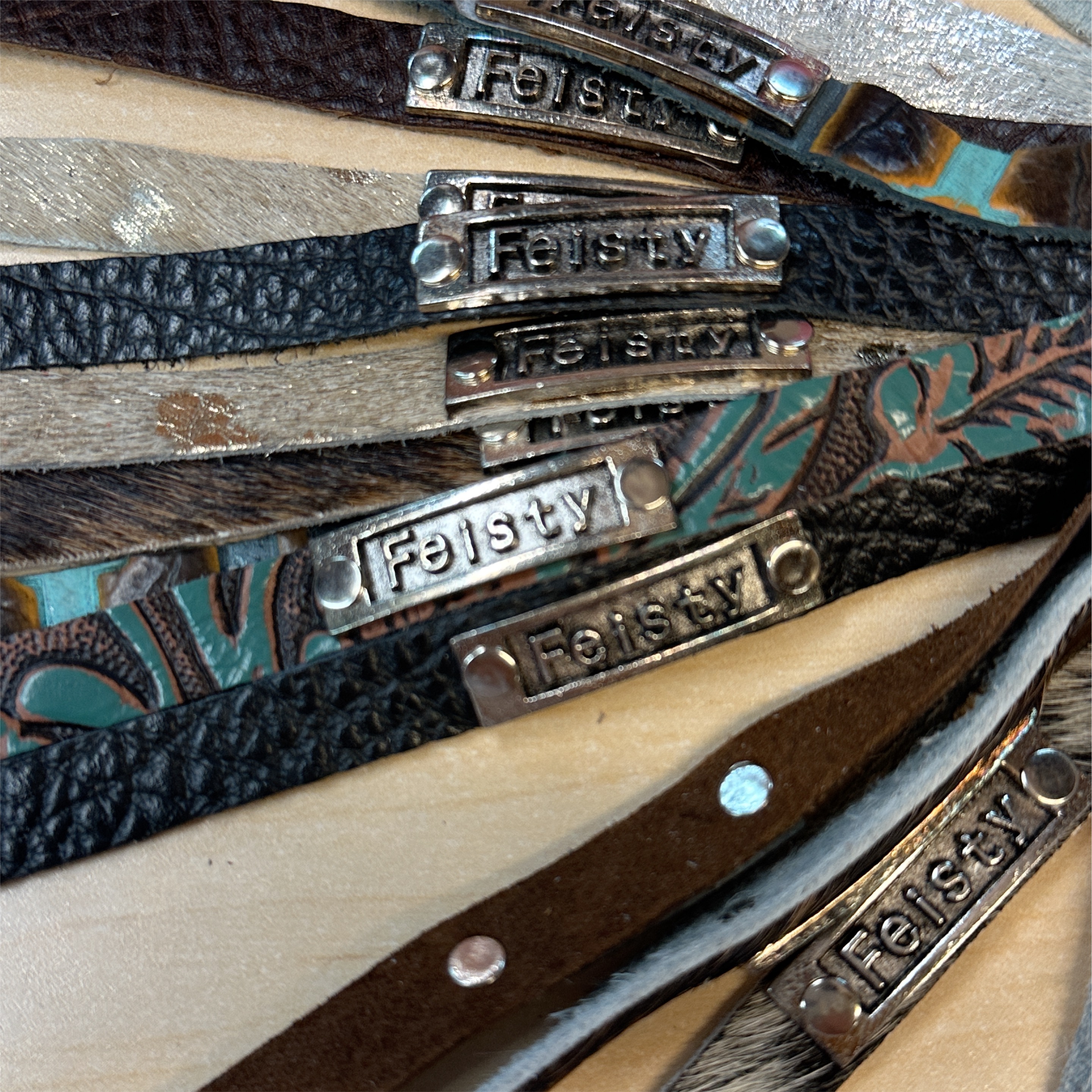 .5" Leather Bracelet FEISTY
