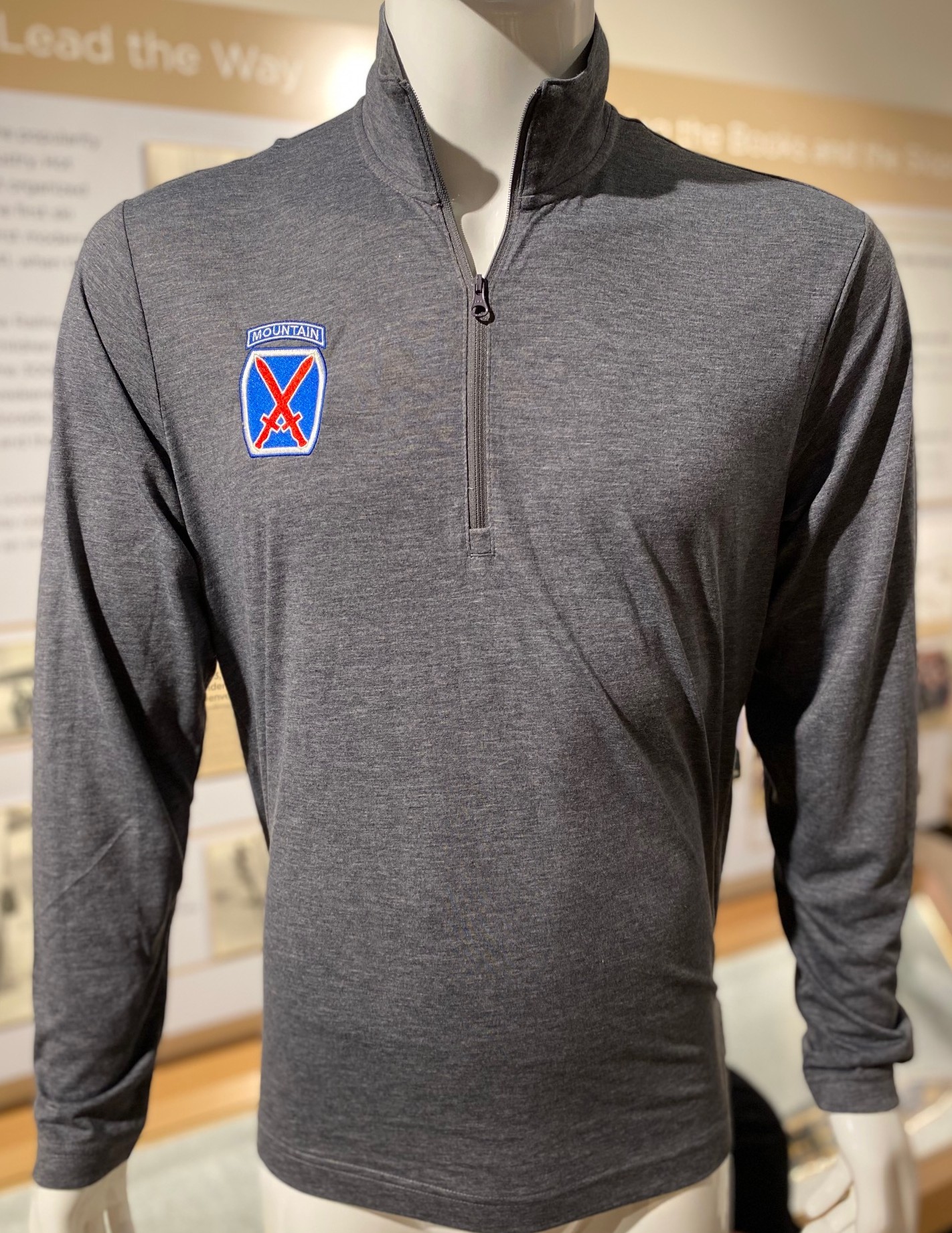 10th Mountain Division Long Sleeve Shirt in Gray