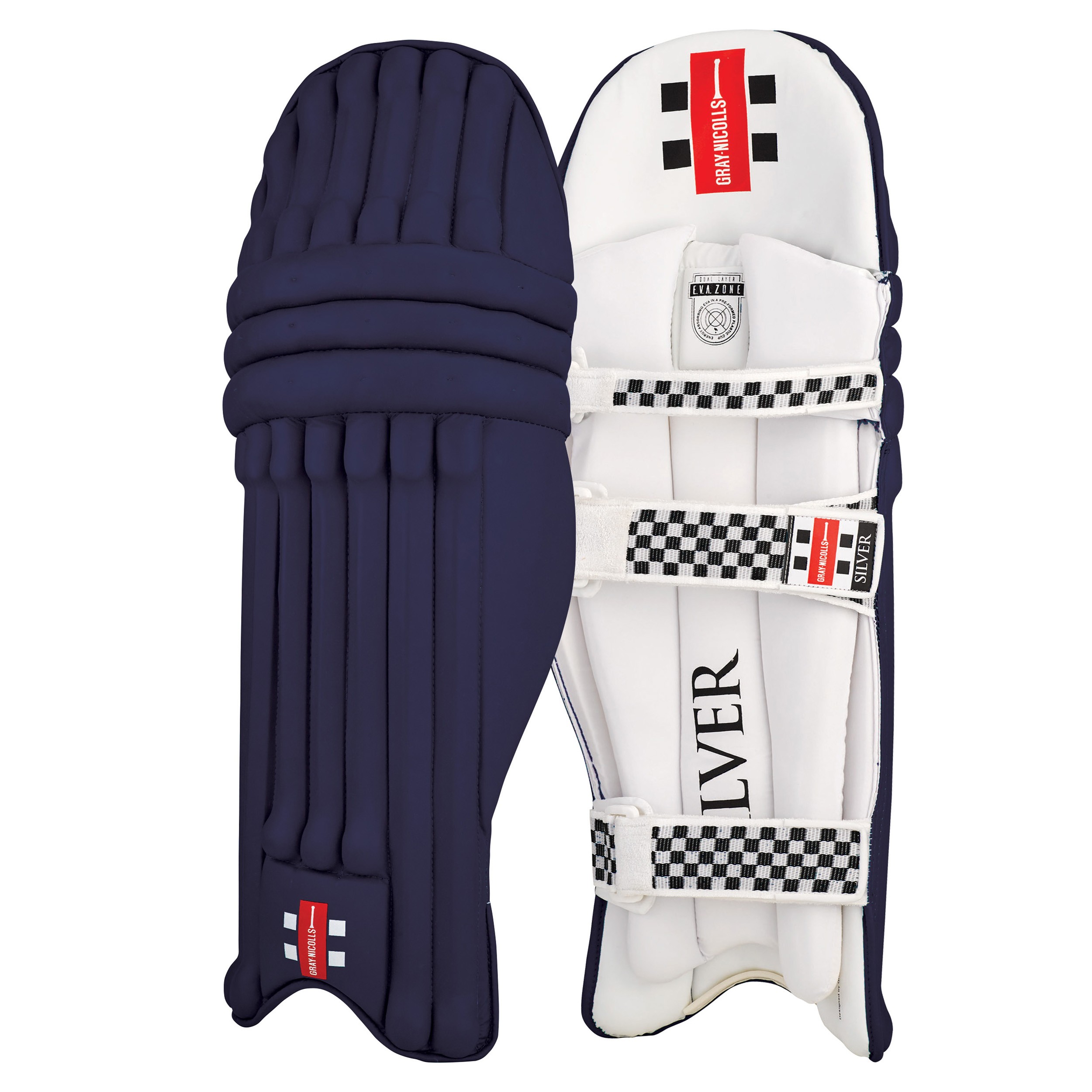 Gray-Nicolls Silver Batting Pads (Small Adult RH Navy)