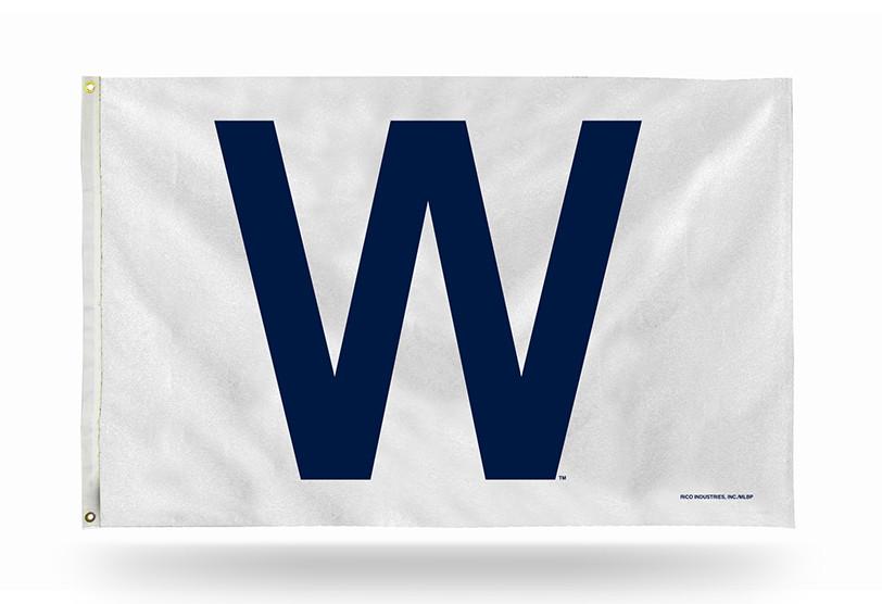 Chicago Cubs White 'W' Flag 3x5'