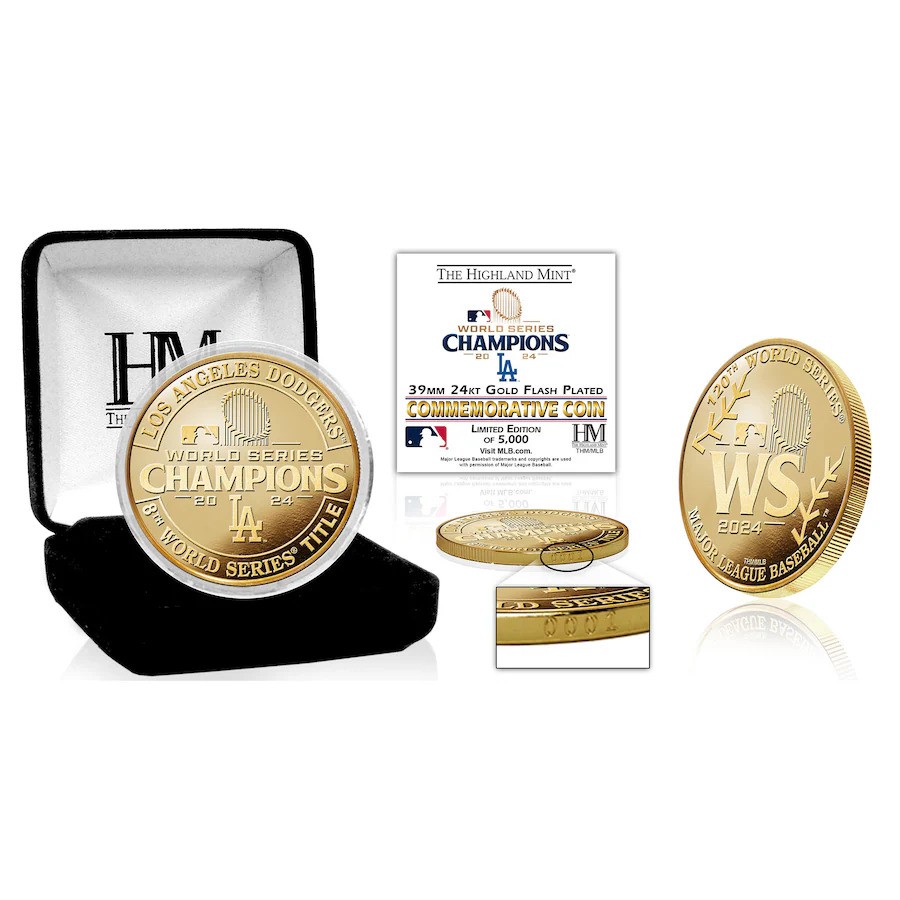 Los Angeles Dodgers 2024 World Series Champions Gold Coin