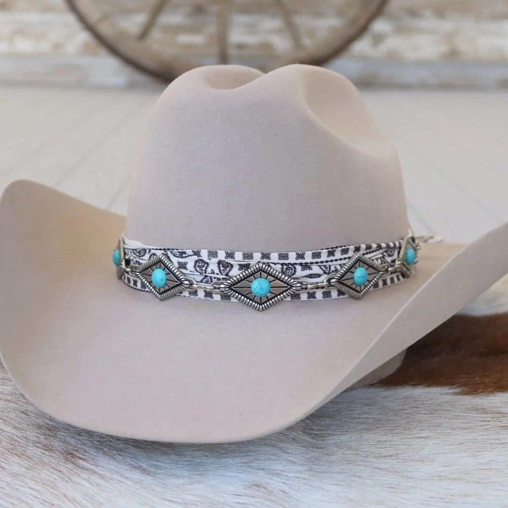 Willow - Silver Concho Hat Band – Diamond