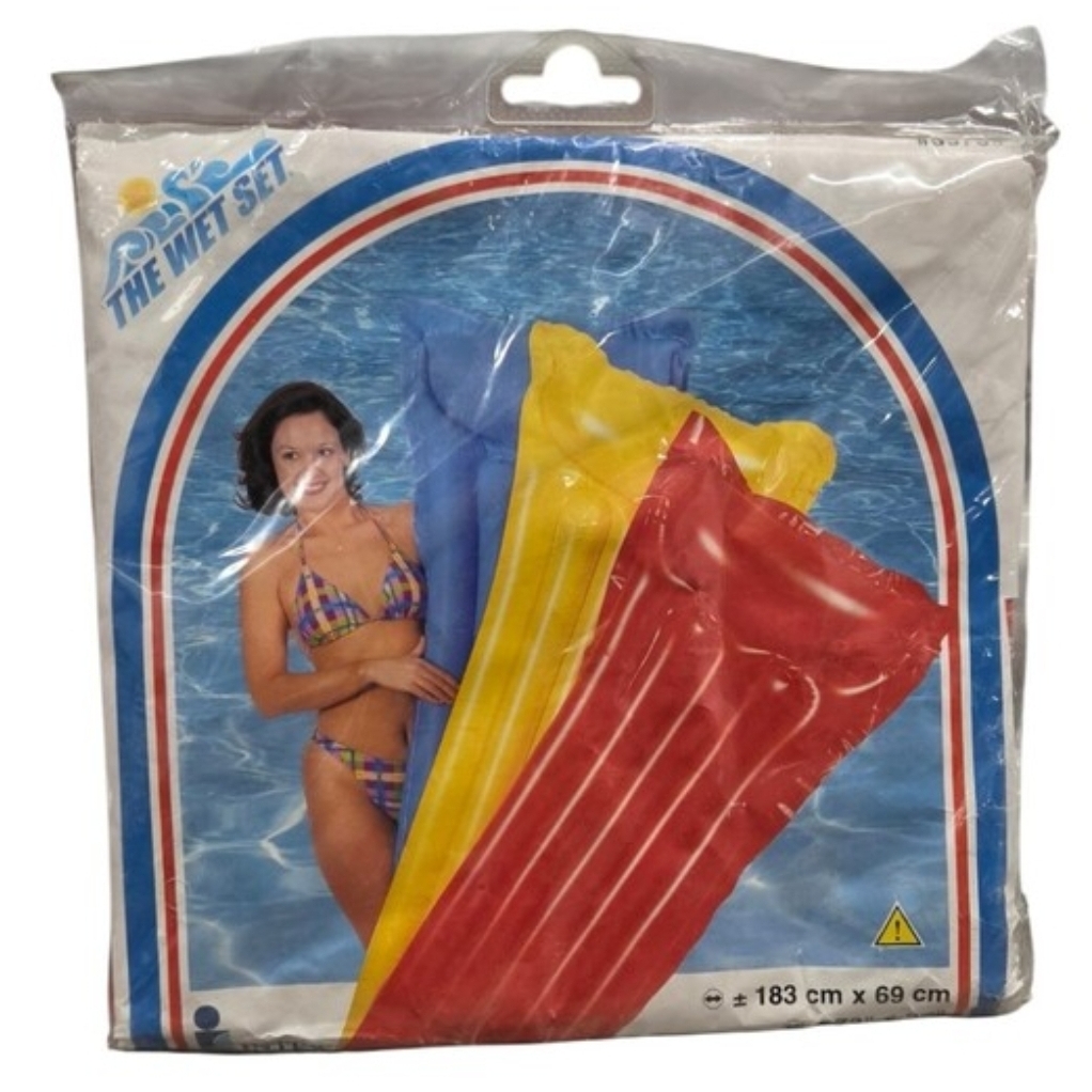 Vintage The Wet Set Inflatable Pool Mattress Red