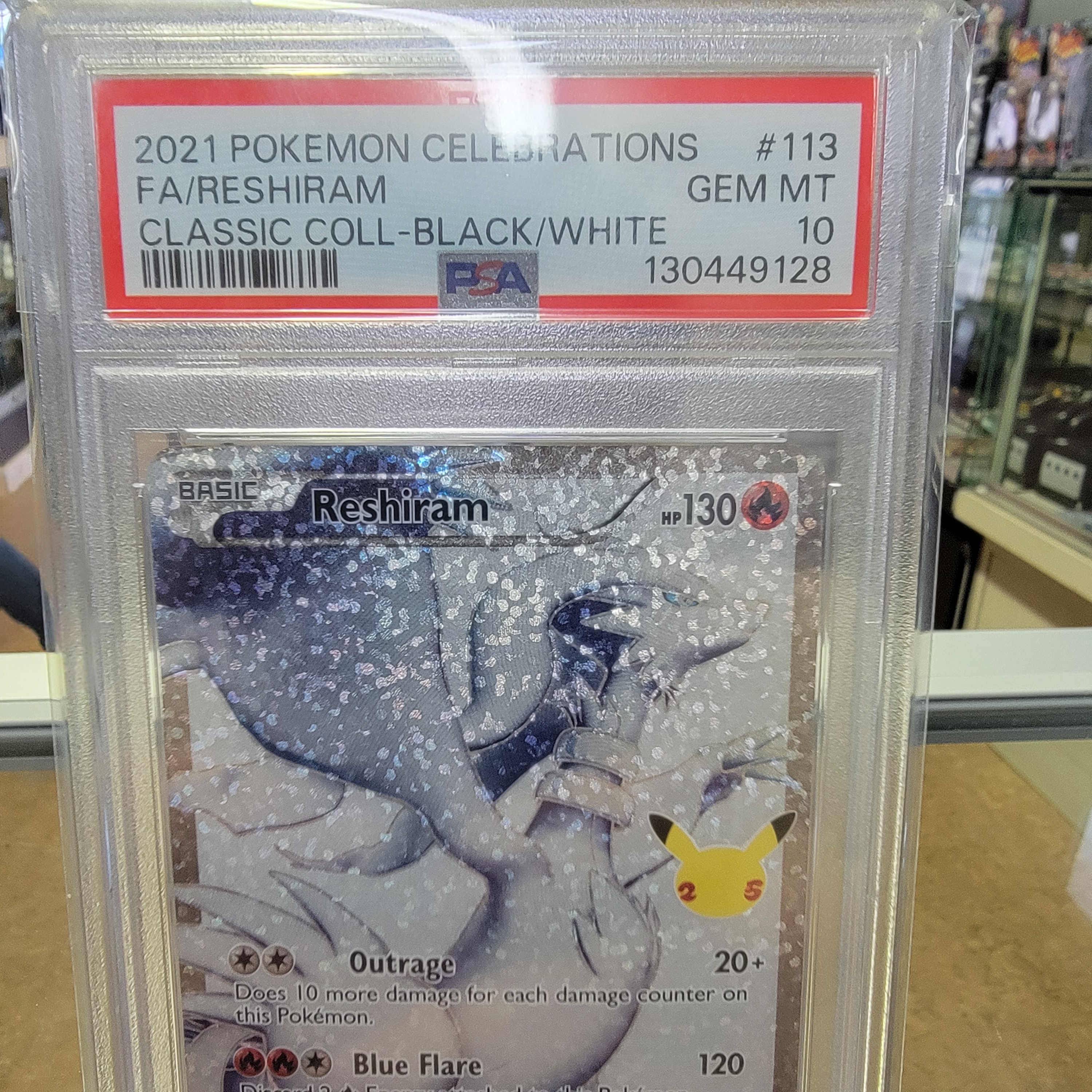 Psa 10 Reshiram Celebrations FA Graded Card