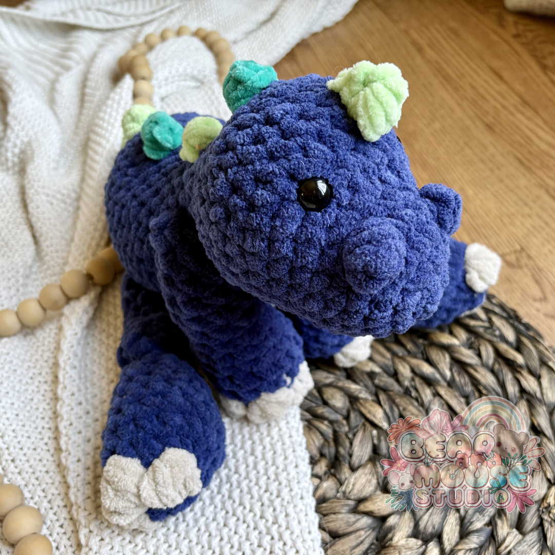 Blue Dino Knotted Plushie preview image