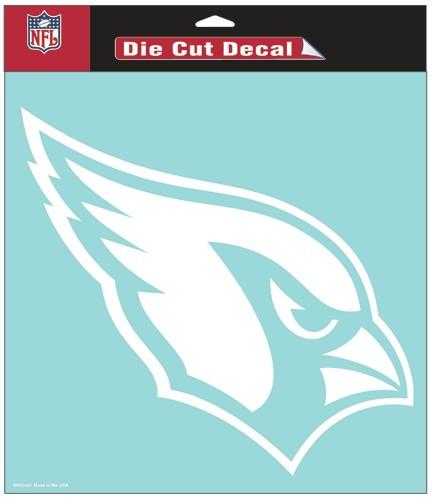 Arizona Cardinals White Perfect Cut Decal 8x8"