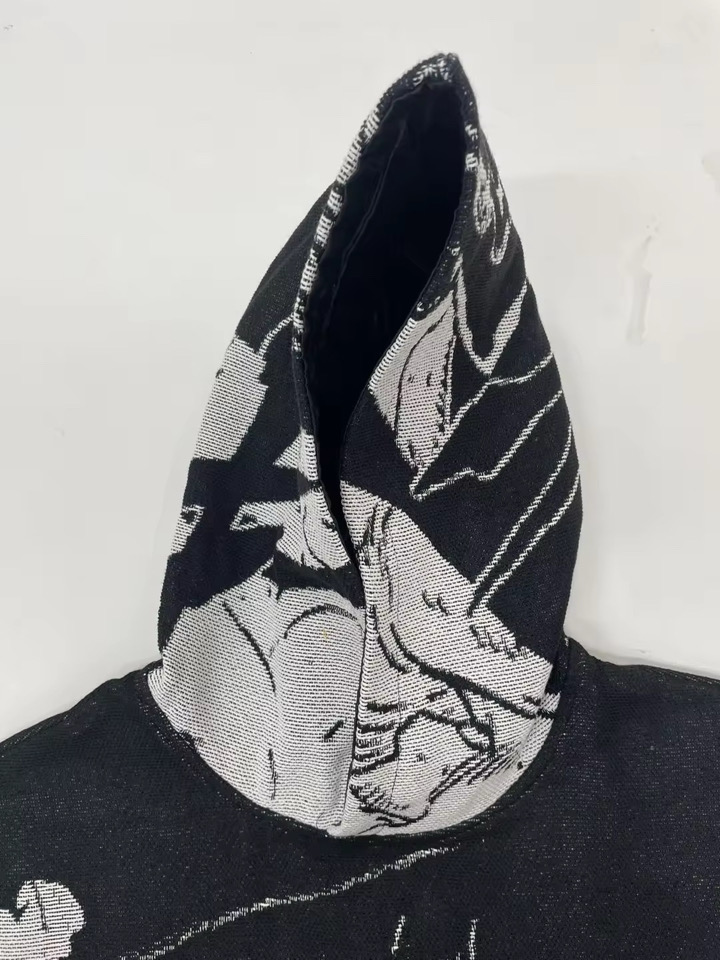 Hoodie: Anime Tapestry Hoodie Black Clover, image 4