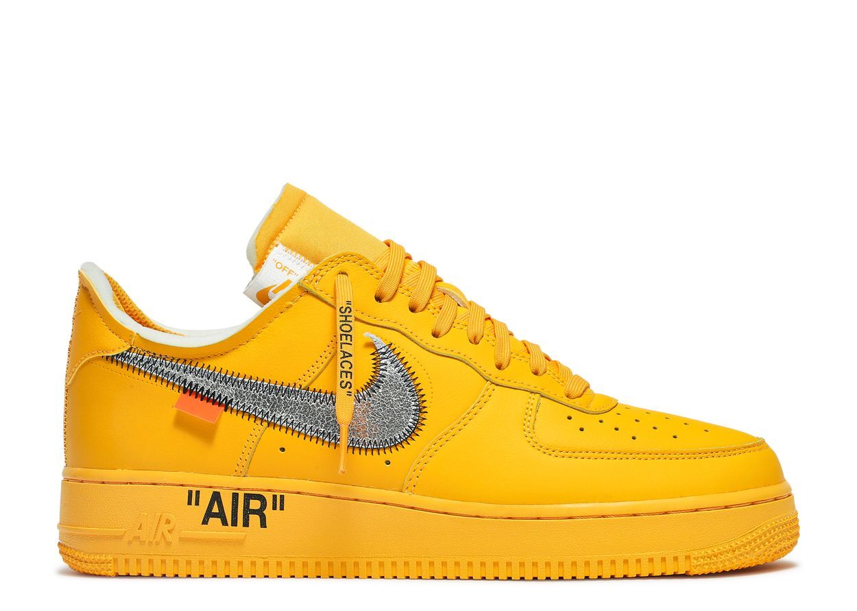 Nike Air Force 1 Low Off-White ICA University Gold Size 8