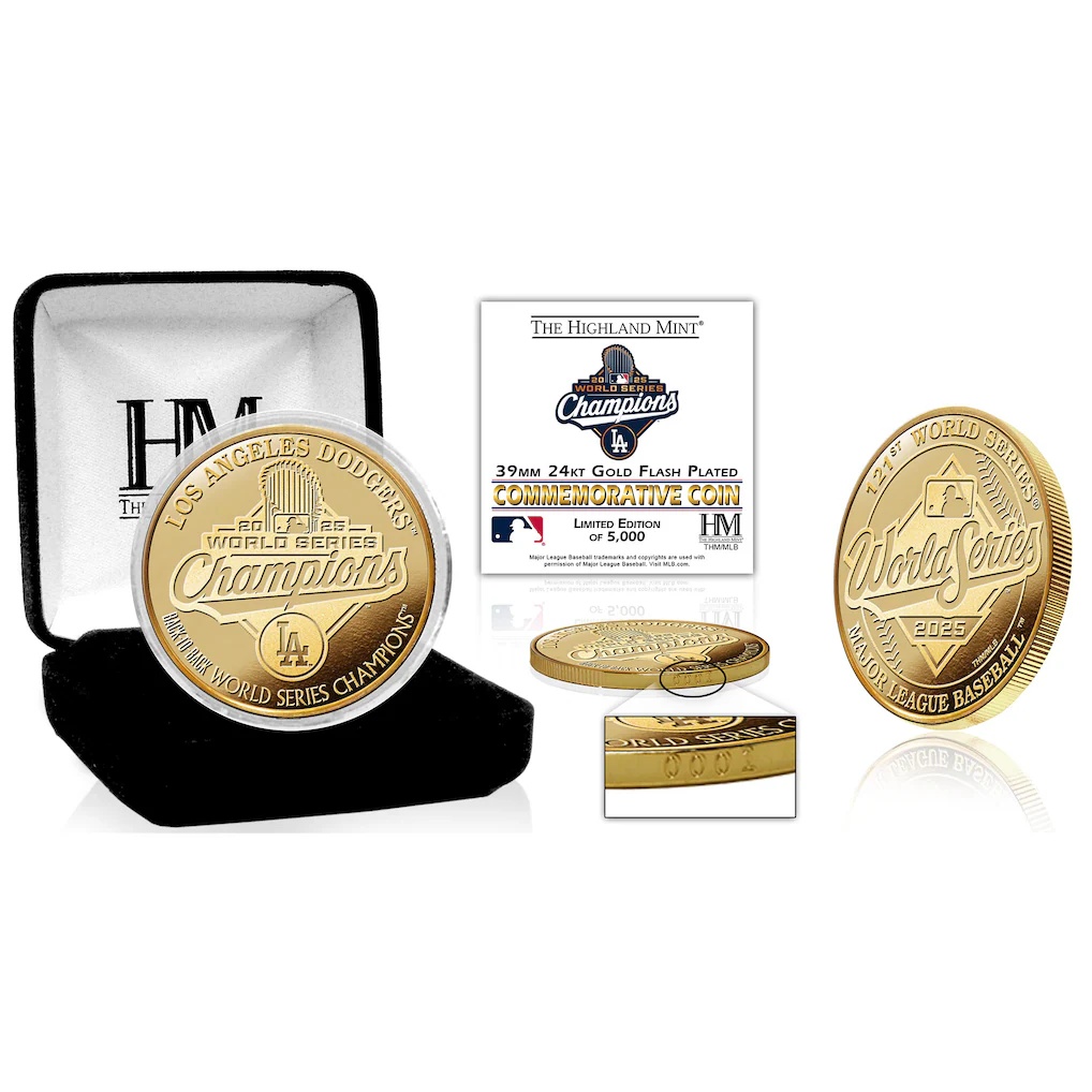 Los Angeles Dodgers 2025 World Series Champions Gold Coin