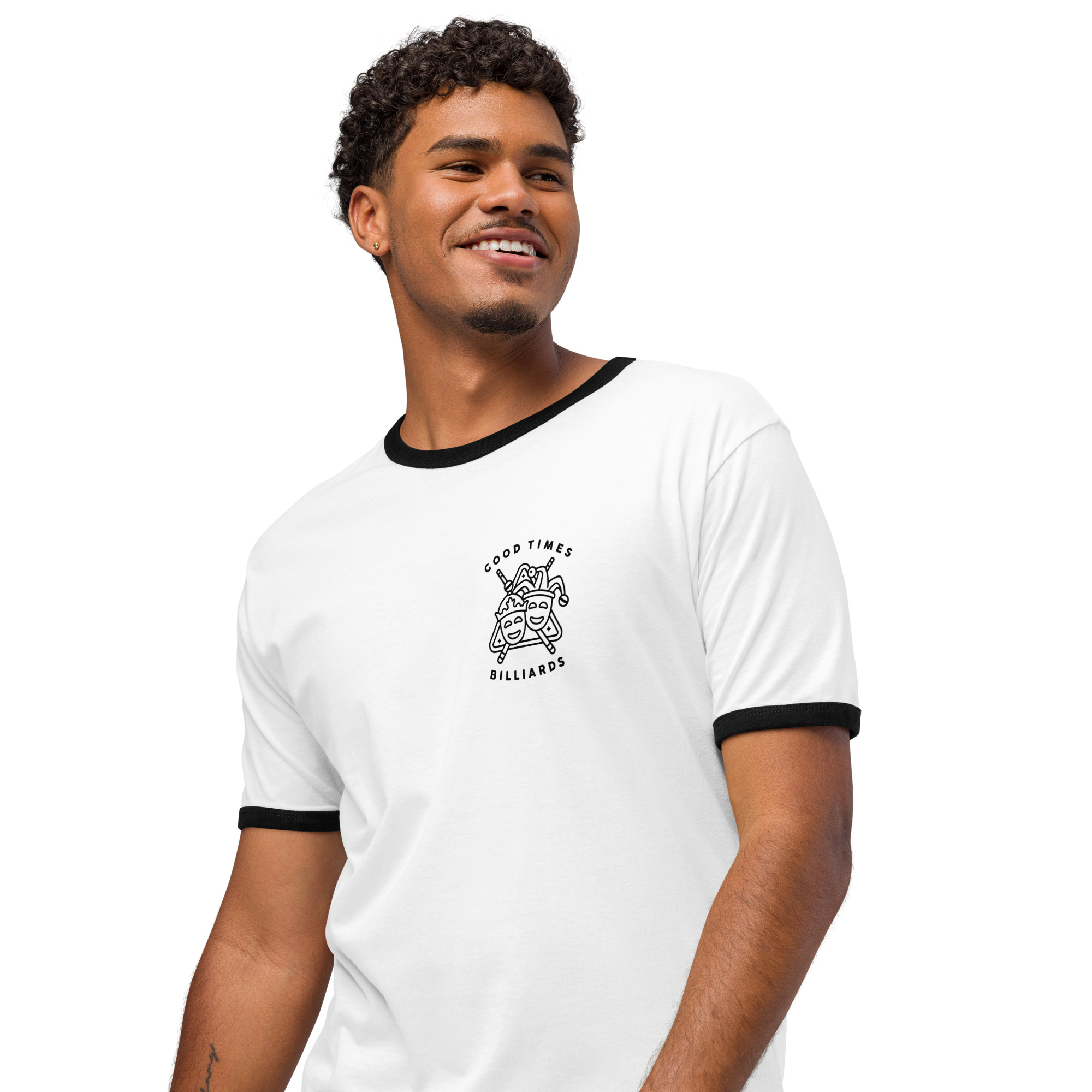 In My Pool Hall Era Unisex Ringer T-Shirt – Retro Billiards Graphic Tee | Good Times Billiards | Next Level 3604 thumbnail 3