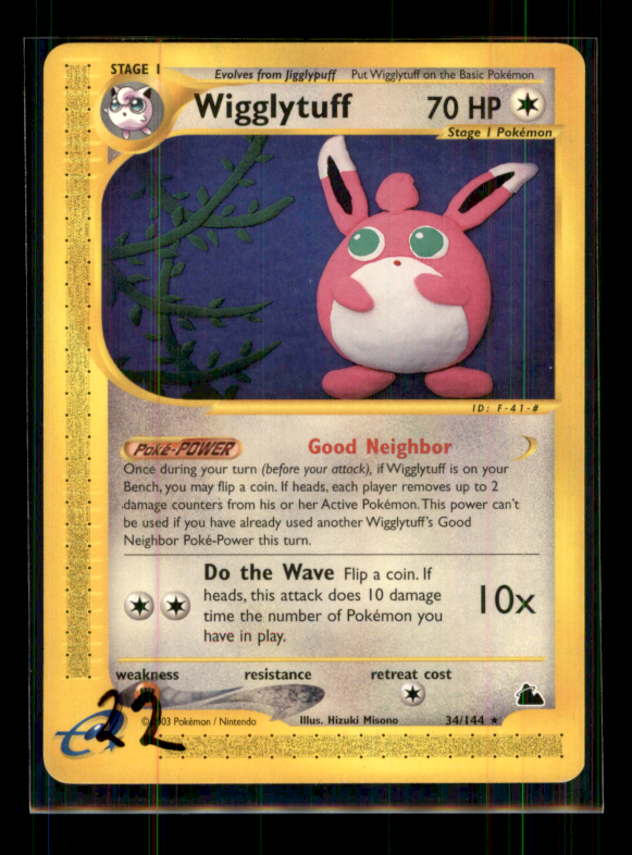 Wigglytuff Rare Skyridge 034/144 LP