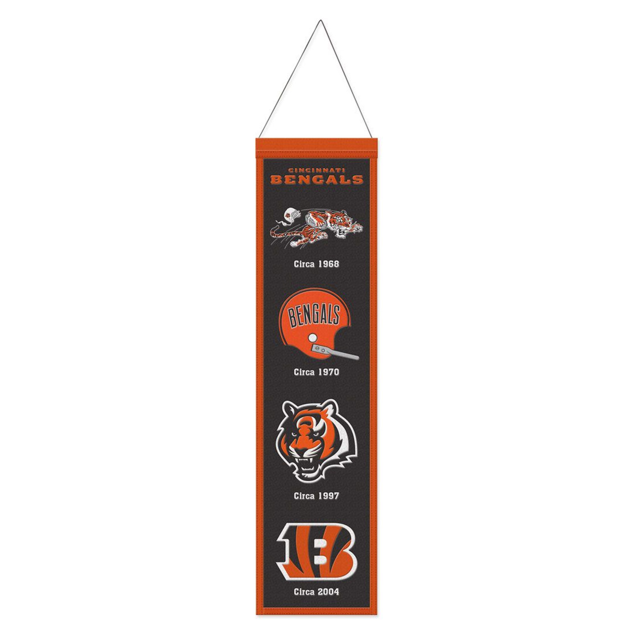 Cincinnati Bengals Wool Evolution Banner 8x32"