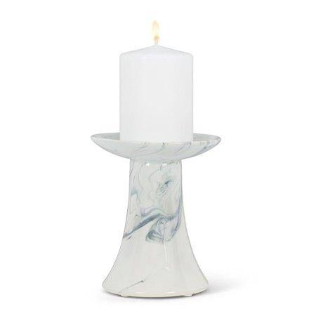 Abbott Collections Ab-27-Carrara-8841-MD 5.5 in. Marble Look Cone Pillar Candle Holder
