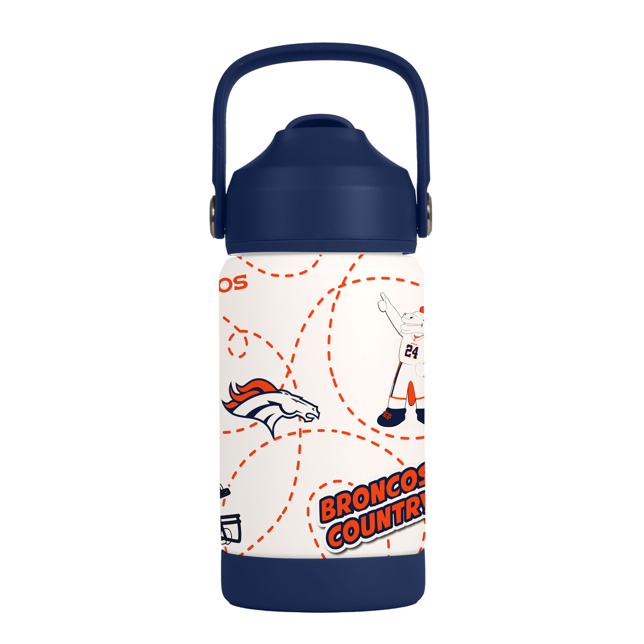 Denver Broncos Kids Stainless Steel Mascot Bottle 12oz