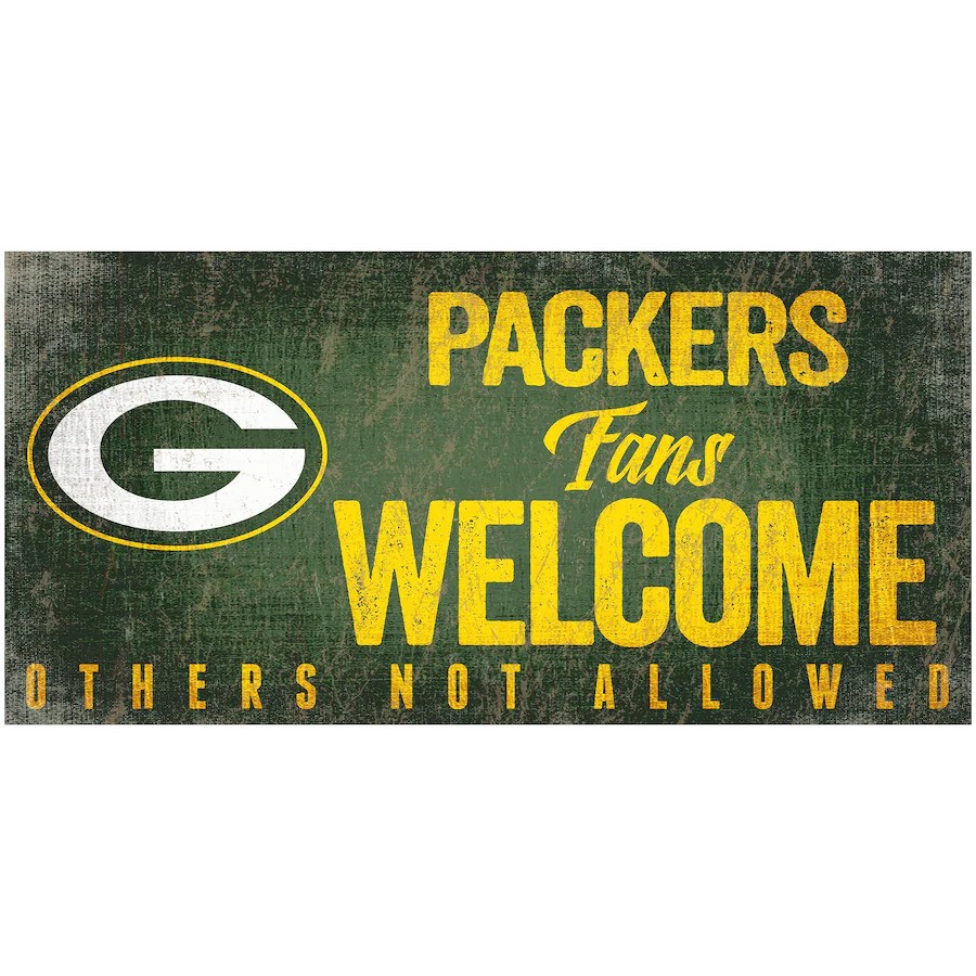 Green Bay Packers Wood Welcome Sign
