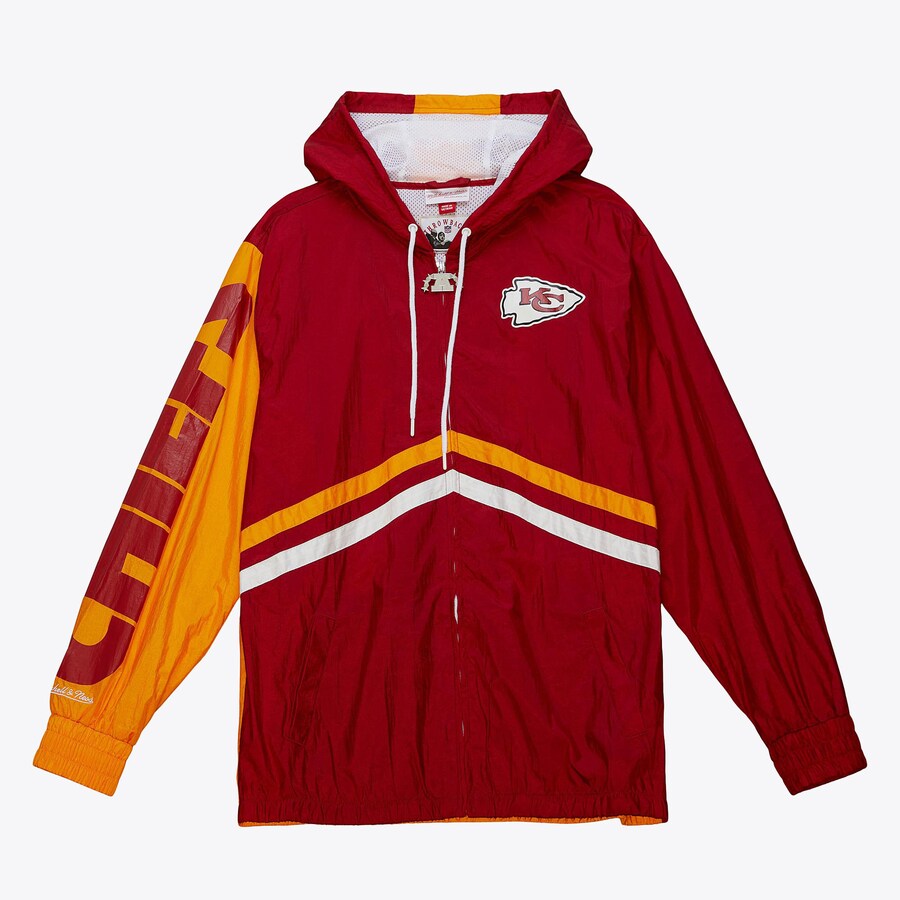 Kansas City Chiefs Undeniable Mitchell and Ness Full Zip Windbreaker Jacket