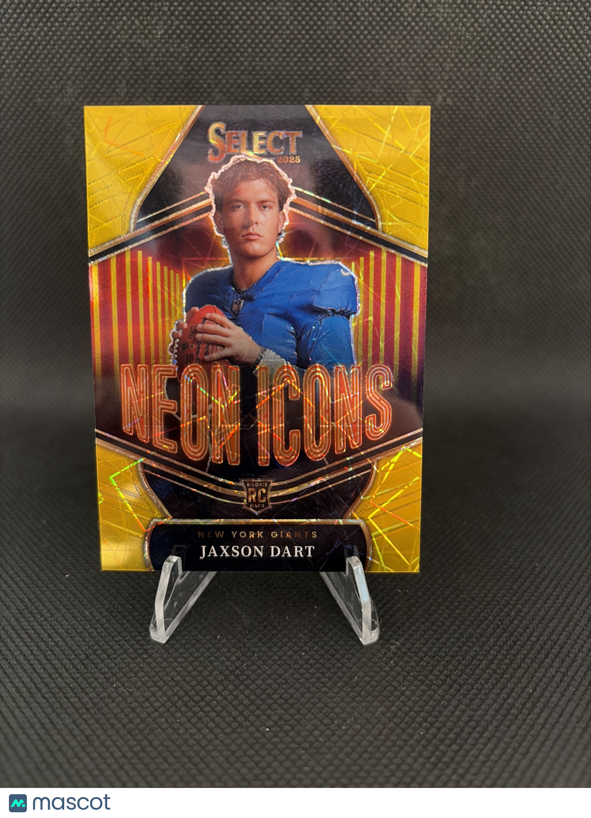 2025 Panini Select Neon Icons Jaxson Dart #18 Gold Prizm /10