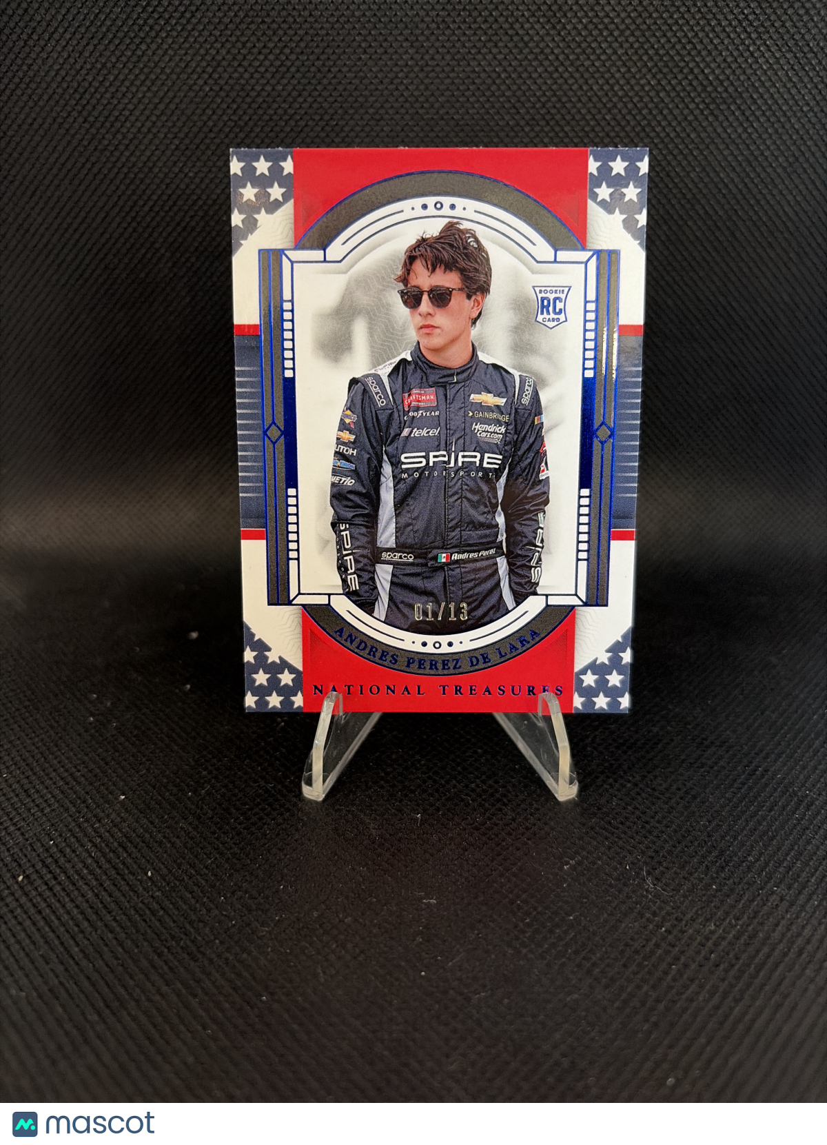 2024 National Treasures Racing Stars and Stripes Andres Perez de Lara RC /13
