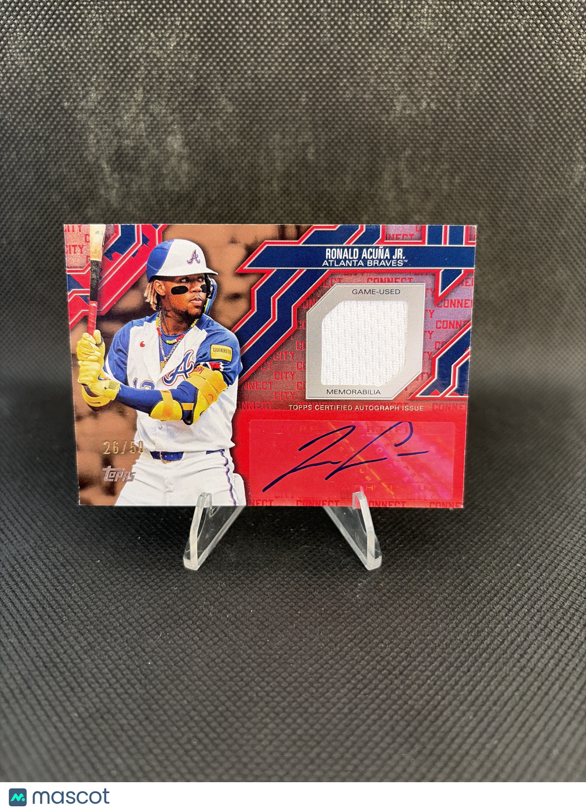 2025 Topps City Connect Ronald Acuña Jr. #CCA2-RA /50 Autograph Relic Game-Used