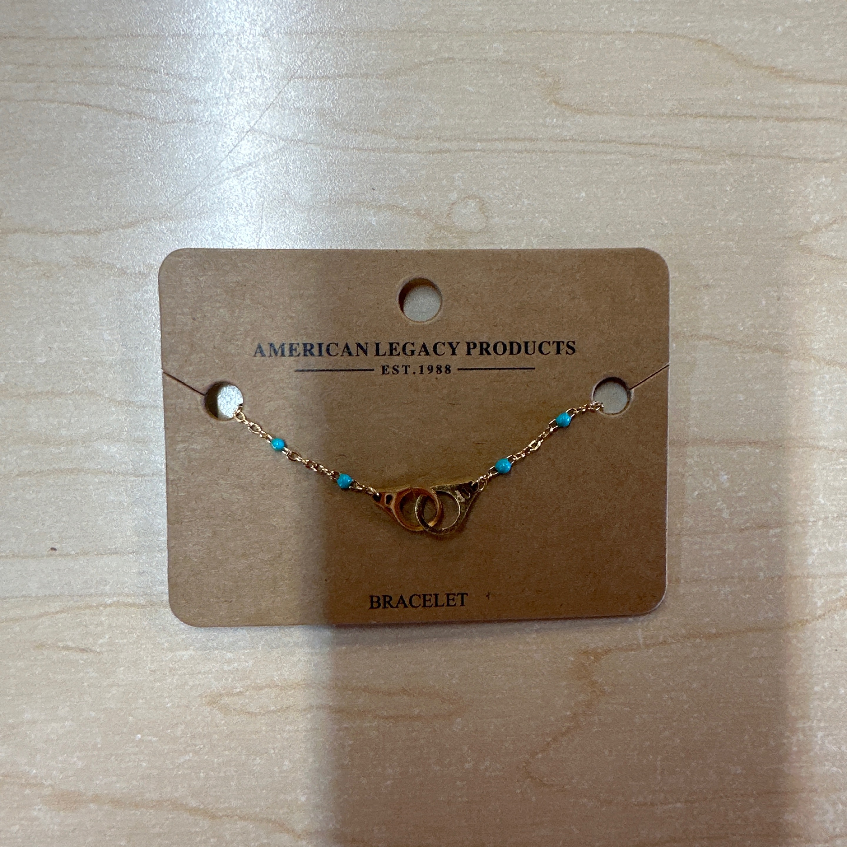 18K Gold/s steel chn lock hoops stone bracelet