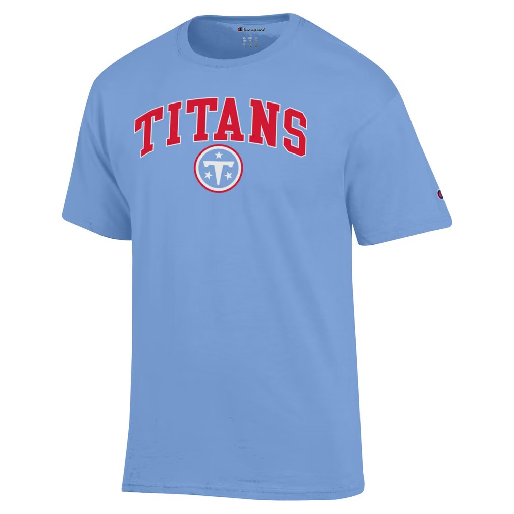 Tennessee Titans 2026 Light Blue Champion Arch Shirt