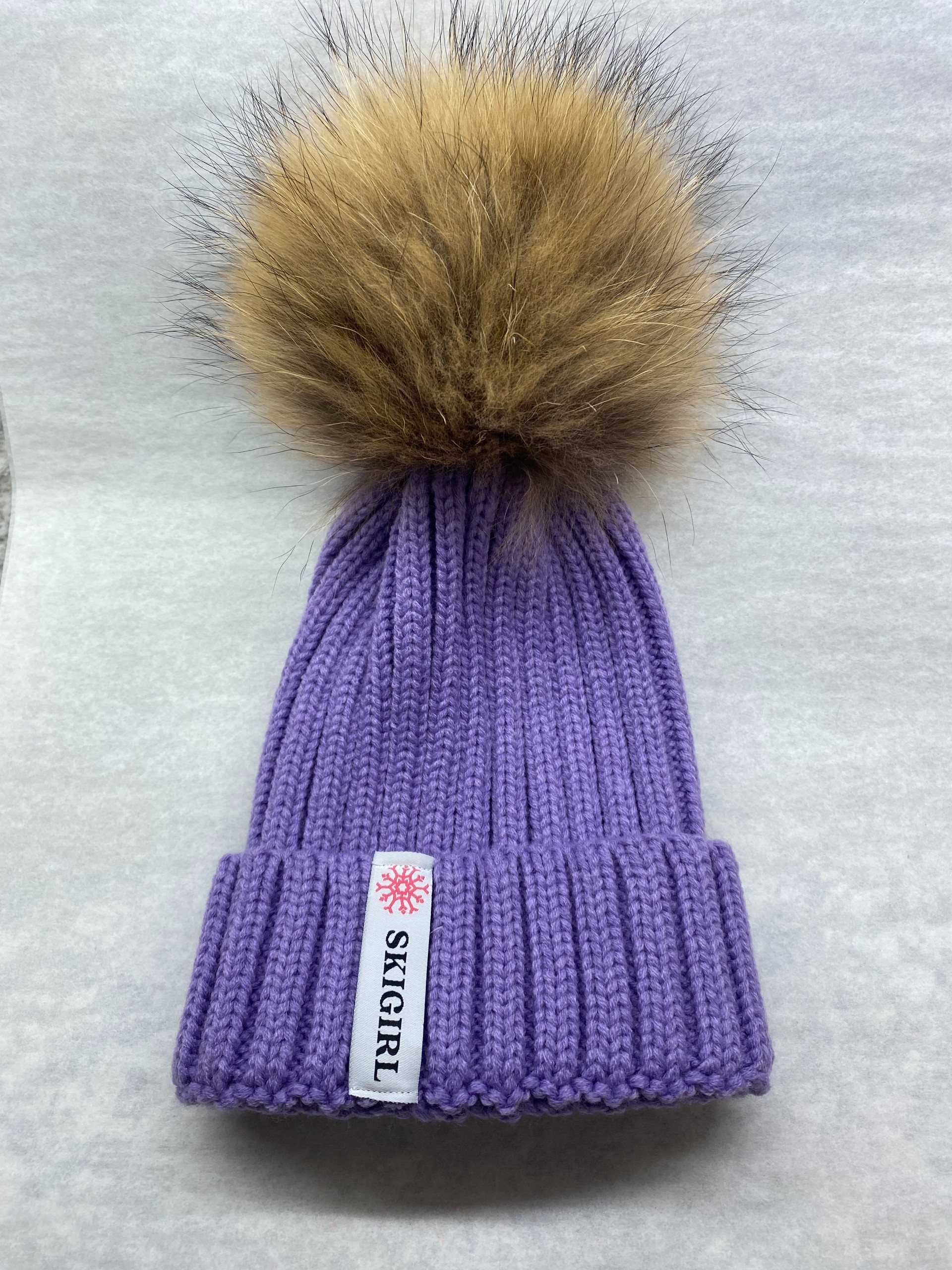 Skigirl Fur Pom Beanie
