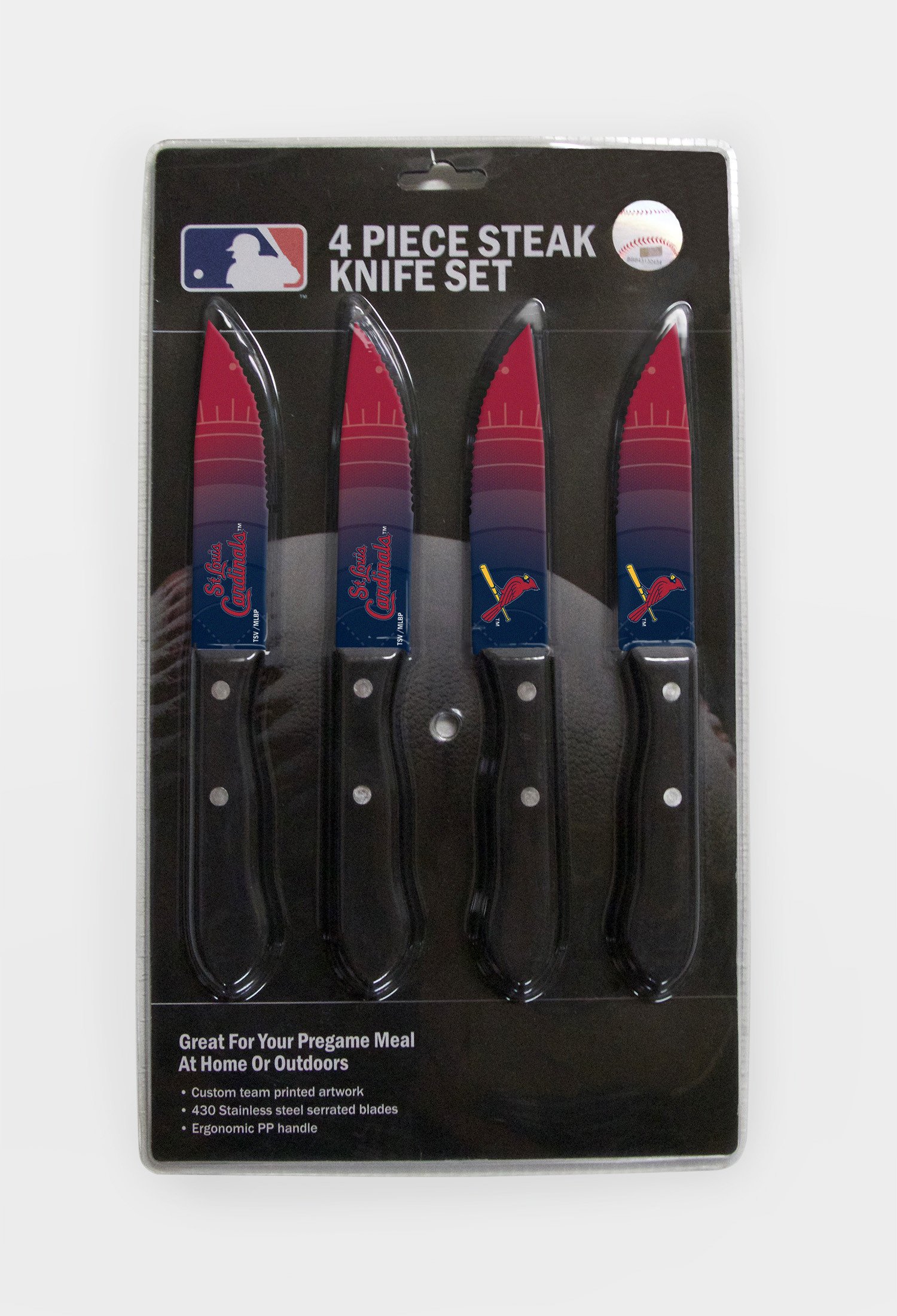 St. Louis Cardinals Steak Knife 4 Pack Set