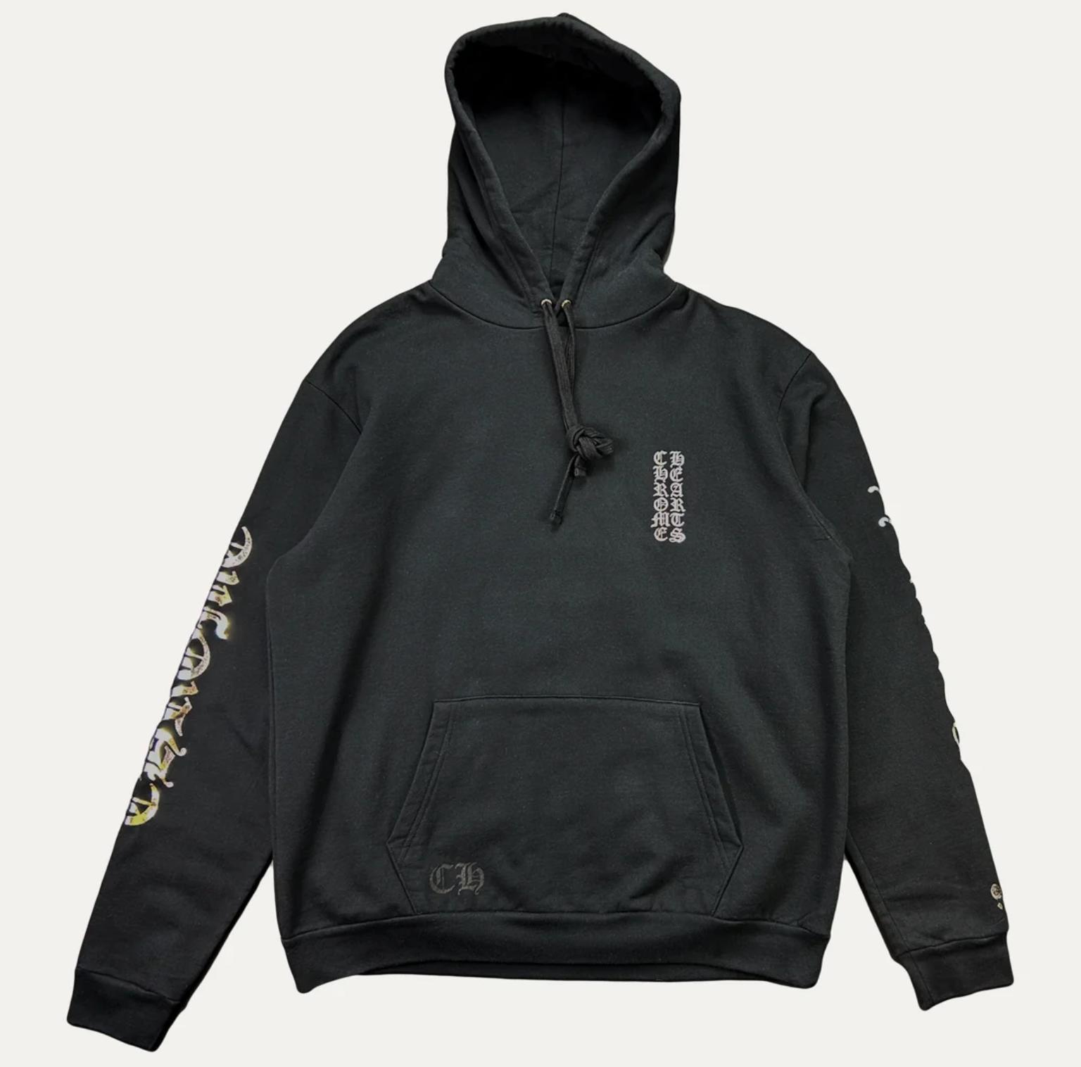 Chrome Hearts Reflective Script Logo Hoodie ( USED )