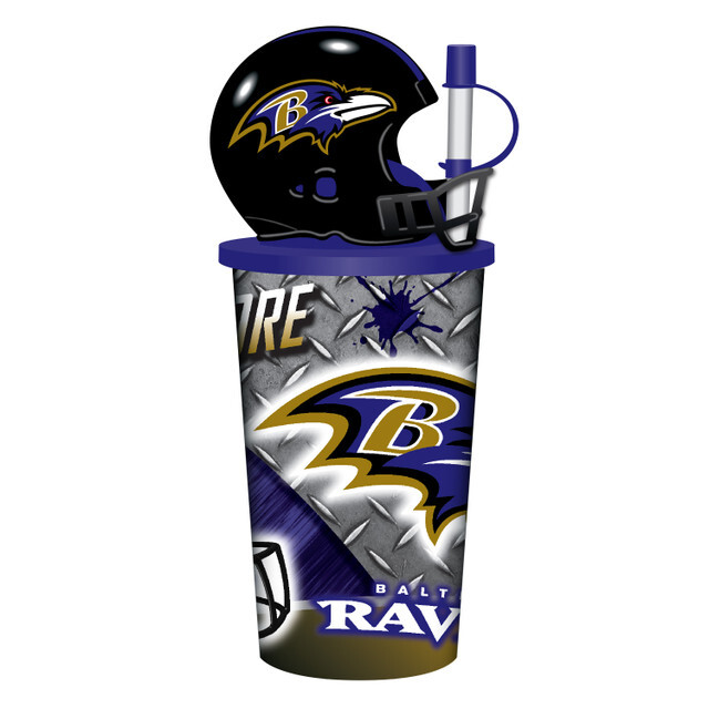 Baltimore Ravens Helmet Cup with Straw 32oz