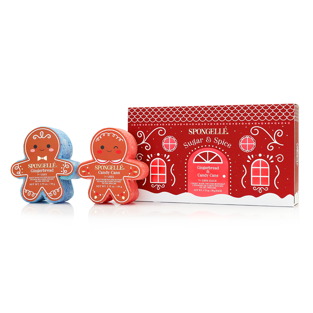 Spongellé Sugar & Spice Gingerbread Holiday Gift Set 2