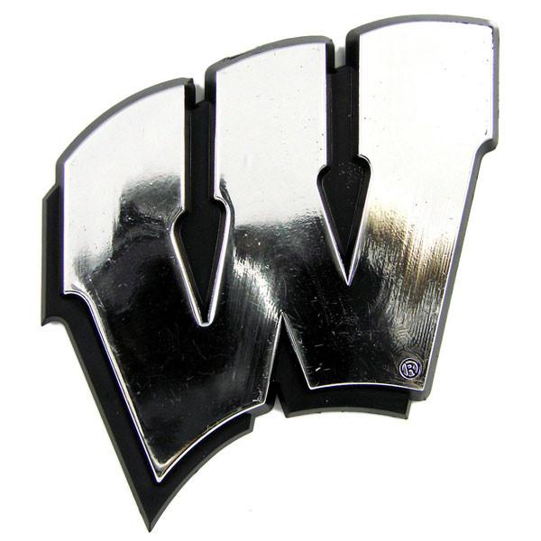 Wisconsin Badgers Silver Auto Emblem
