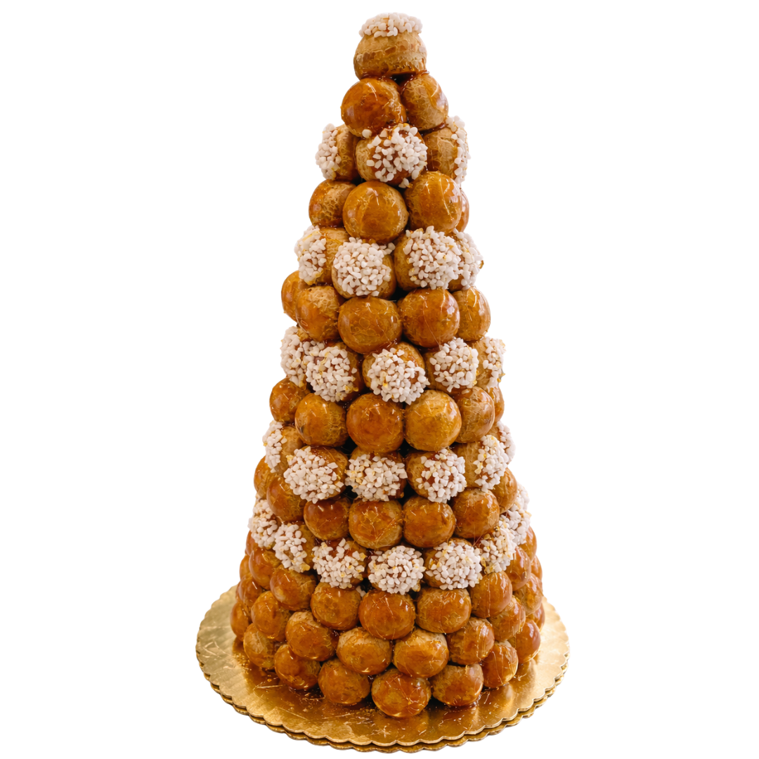 Vanilla + Chocolate Croquembouche