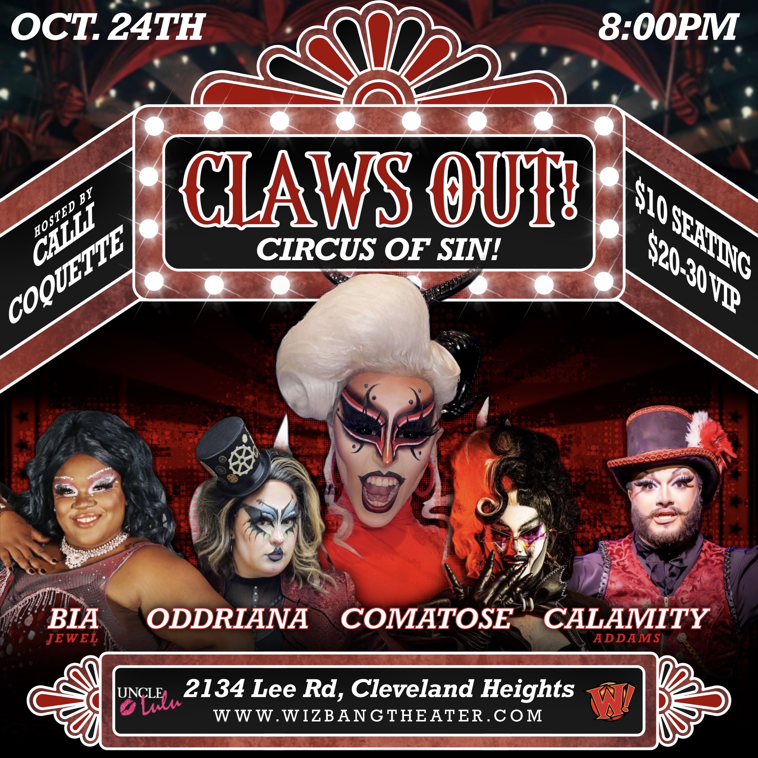 October 24th Claws Out Circus of SIN!