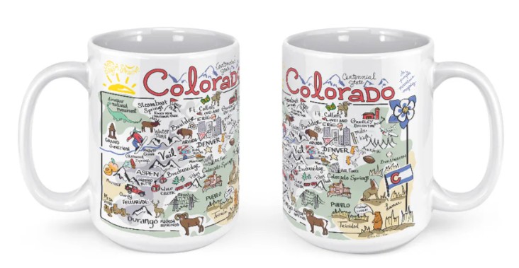 Colorado Map Mug by Fish Kiss