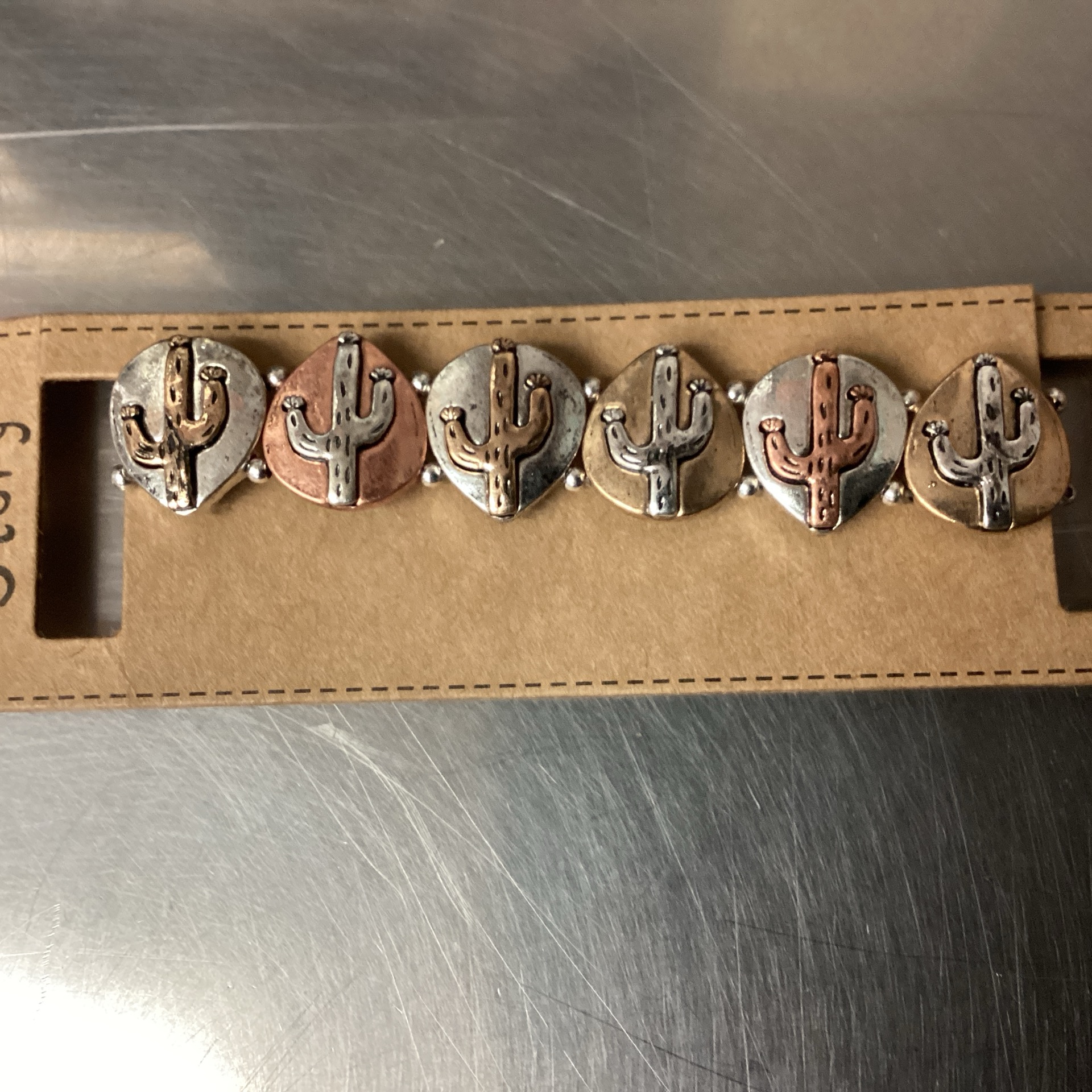 Bracelet - Round Saguaro: Copper, Silver, Brass****