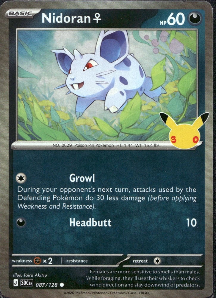 Nidoran F - 30TH 87/128